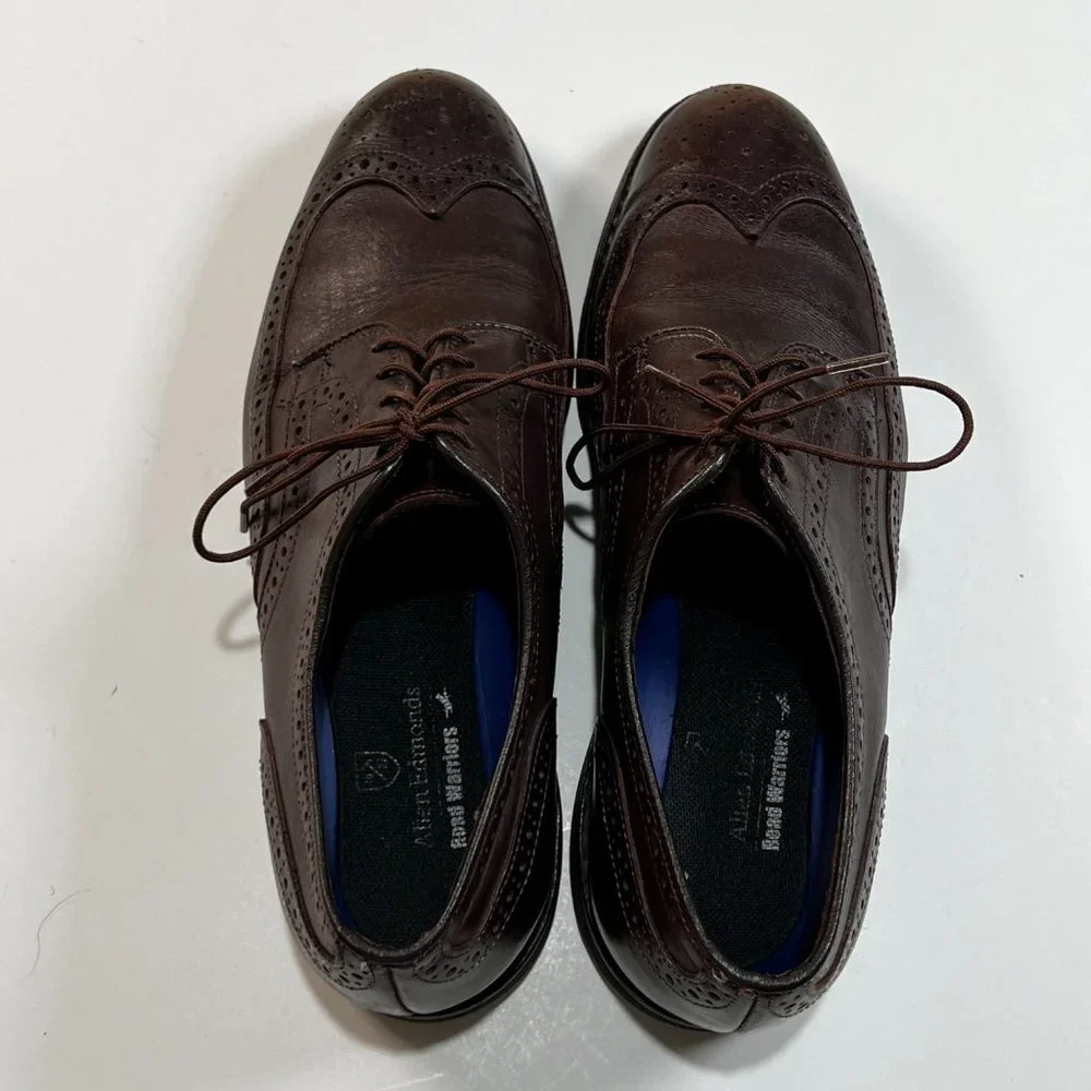 Allen Edmonds‎ Road Warriors Mens Oxfords Dress Shoes Brown Leather Wingtip 8D